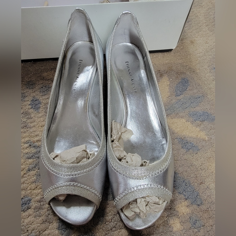 Women's Wedge Sandals Silver